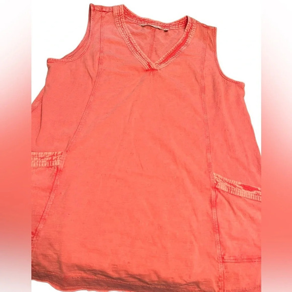 Soft Surroundings 100% cotton tunic style short sleeve top, size Large - Picture 1 of 4